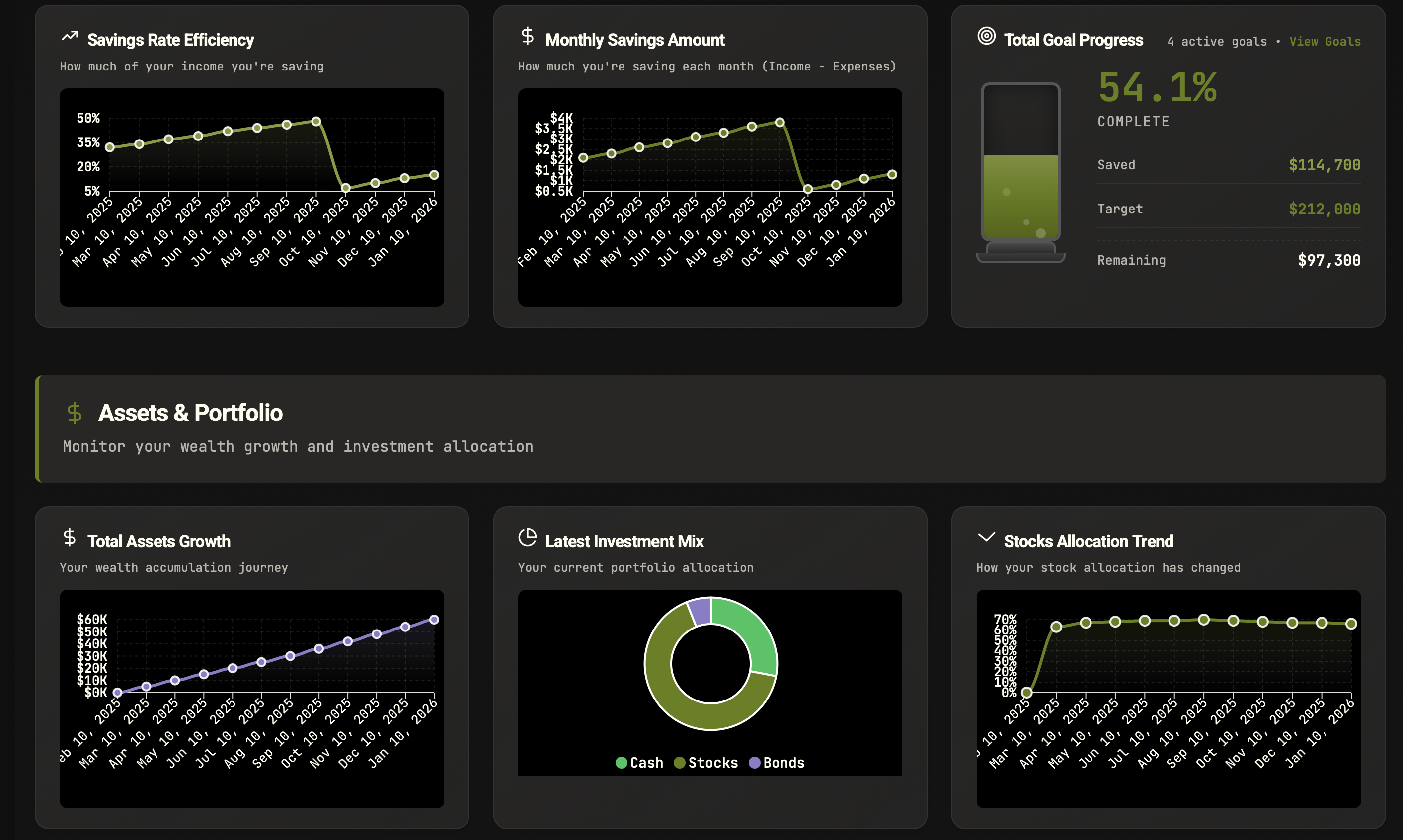 Compoundly Financial Charts and Visualizations